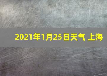 2021年1月25日天气 上海